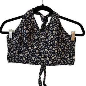 America Eagle Outfitters Floral Halter Crop Top